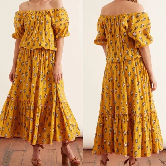 RHODE Dresses Rhode Resort Yellow Flower Frida Dress Size S Poshmark